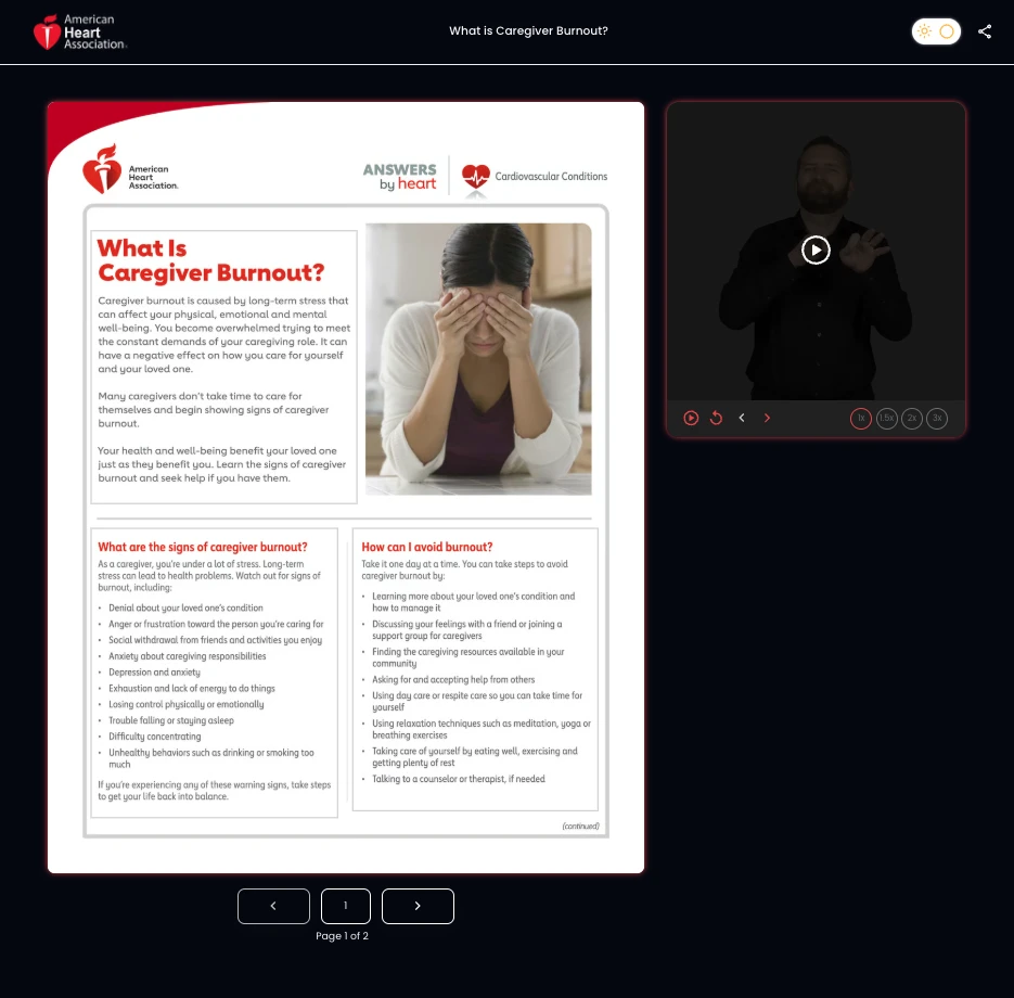 Example medical document translation